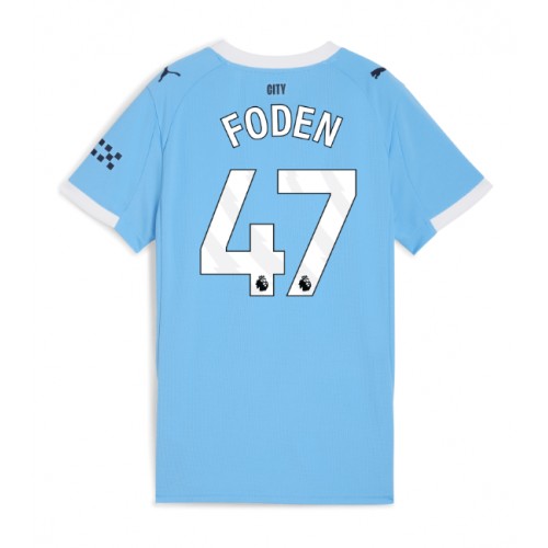 Dres Manchester City Phil Foden #47 Domaci za Žensko 2025-26 Kratak Rukav